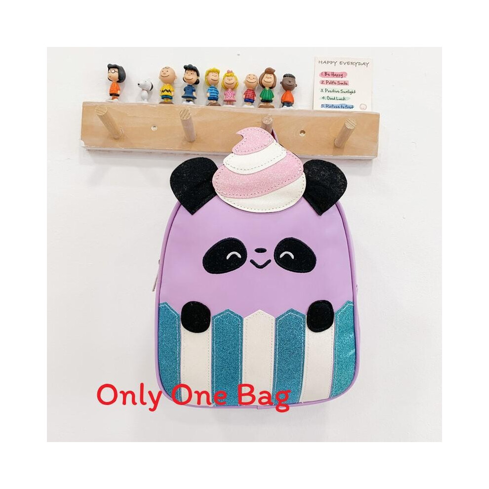 (Purple Panda) Cartoon Line Panda Girls Toddler Backpack With Fashion Sequins School Use For-image-OPC-PJWBC8X-NEW
