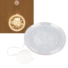 Christmas Decoration Window Light, Battery Operated 3D Bell Pattern LED Light, Warm White for Home, Office, and Party Decor