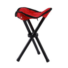 Outdoor Portable Fishing Chairs Folding Triangular Casting Stool Lightweight Red Fishing Accessories