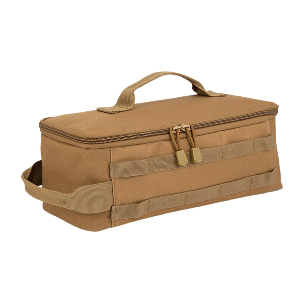 Portable Camping Kitchen Utensil Bag, Large Capacity Picnic Dish Organizer, Durable Storage Tote for Kitchen Tools, Mud Color-image-OPC-PJWBRMX-NEW