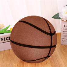 Silent Basketball 24 cm Flocking Quiet PU Material High Density Foam Indoor Sports Durable Washable Brown