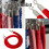 Twisted Barrier Rope 2-Piece Set with Silver Hooks, 2M Purple Crowd Control Queue Barrier Rope 3
