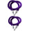 Twisted Barrier Rope 2-Piece Set with Silver Hooks, 2M Purple Crowd Control Queue Barrier Rope 1