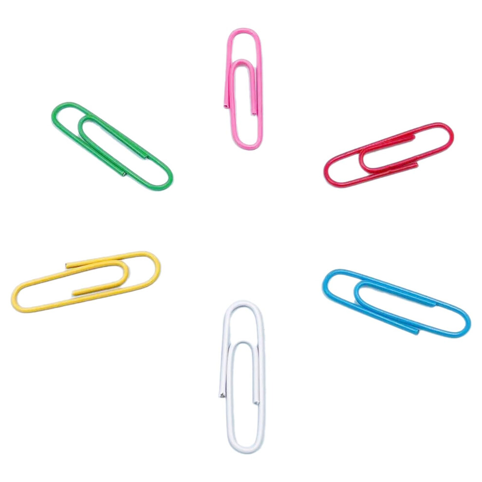 Colorful Office Paper Clips Set, Decorative Clip Holders for School Supplies, 120 Assorted Size and Style Pieces-image-OPC-PJWC6RP-NEW