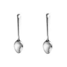 2 Pieces Stainless Steel Multifunctional Slotted Spoon Set with Long Handle Skimmer Ladle for Cooking and Roasting