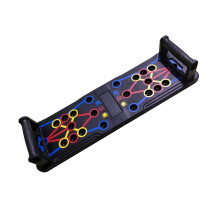 Foldable Push Up Board for Home Gym, Portable Multifunctional Push Up Bracket, Target Chest Back Triceps, Black