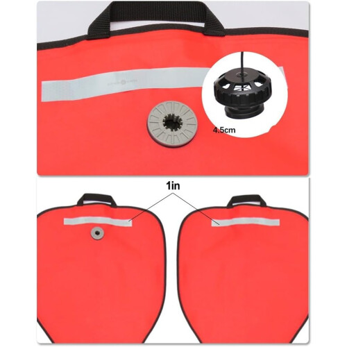 Nylon Dive Lift Bag for Scuba Diving, 50lbs Capacity, Quick Deployment, Durable Material, Compact Size 1