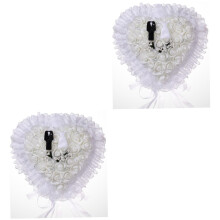 Set of 2 Lace Ring Bearer Cushions for Wedding Engagement Rings Rustic Ring Holder for Flower Girls