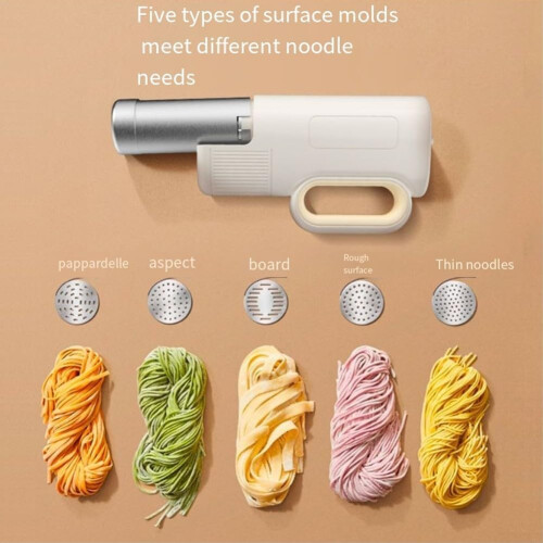 Handheld Noodle Maker Machine - Wireless Multifunctional Pasta Maker for Easy Homemade Meals, Compact Design, User-Friendly 2