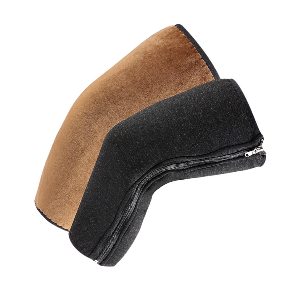 Knee Warmers Fleece Lined with Zipper for Skiing Skateboarding Winter Activities Unisex Size Adjustable