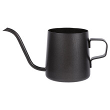Black Stainless Steel Coffee Kettle with Long Gooseneck Spout, 250ml Capacity for Home and Office Brewing