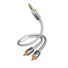 Cavo Audio - IN-AKUSTIK - PREMIUM II - 3,5 mm - 2 x RCA - 5 m - Bianco
