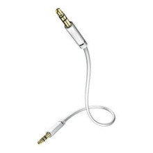 Cabo de áudio INAKUSTIK - STAR AUDIOKABEL - 3,5mm macho/macho - Blindado - 3m - Branco