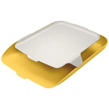 LEITZ CORBEILLE À COURRIER A4 AVEC ORGANISEUR DE BUREAU, COSY, JAUNE,
