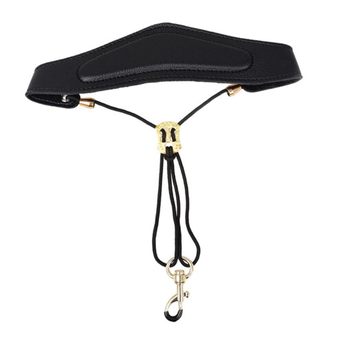 Saxophone Shoulder Strap Adjustable Neck Strap with Strong Hook Comfortable Durable Black Design for Musicians