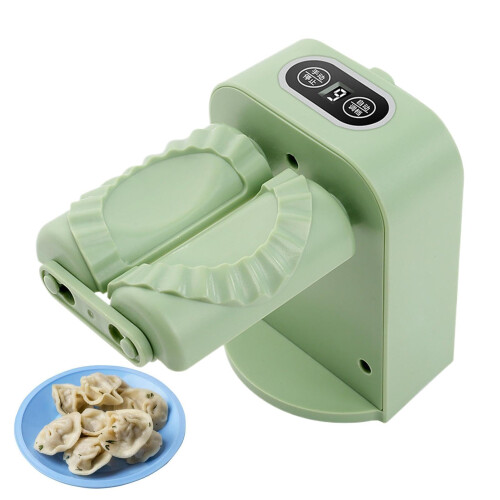 Electric Dumpling Maker Machine, Automatic Dumpling Press for Quick Home Preparation, Green Color, Easy to Use