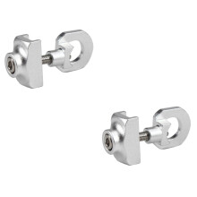 BMX Chain Tensioner 2-Pack, Adjustable Chain Guide for Motorcycles and Bicycles, Silver, Durable Bicycle Tools