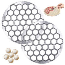 2pcs Dumpling Maker Set, Aluminium Alloy Russian Ravioli Maker with 37 Cavities, 10 Inch Siberian Pelmeni Machine