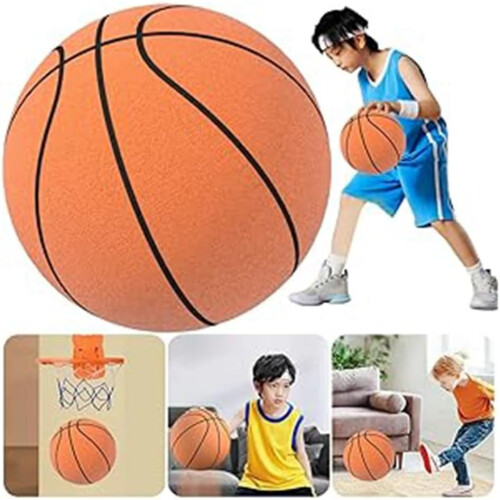 Indoor Basketball - Noise-Reducing Training Ball, Soft Touch, Lightweight Design for Home Use 1