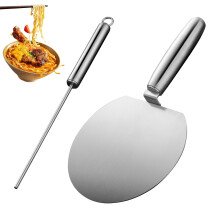 Manual Noodle Making Tool - Stainless Steel Hand Noodle Maker Kit with Anti-Scalding Cutter for Home Pasta Making