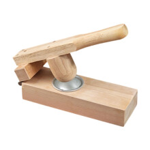 Mochi Maker Empanada Press Wooden Dough Press for Rice Cakes, 6-Inch, Durable Kitchen Tool