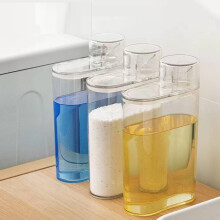 Laundry Detergent Storage and Dispenser Pack of 2 - 1.2 L Liquid and Powder Container for Softener and Washing Powder