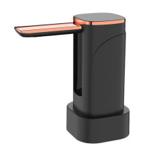 Water Dispenser for Bottle with Enhanced LED Display, Adjustable Flow Rate, Foldable, Quiet Water Pump, Black