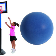 Quiet Indoor Basketball Dribbling Foam Ball, High Density Cushioned Blue Soft Foam for Indoor Training, Uncoated