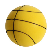 Silent Basketball Mute Training Foam Ball Size 7/5/3 High Density Yellow 21cm Uncoated Quiet Basketball for Indoor Use