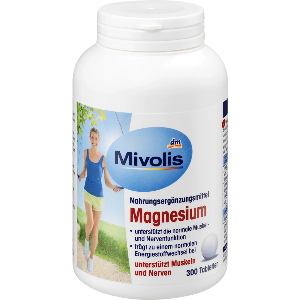 Mivolis Magnesium Tablets 300 Dietary Supplement For Muscle