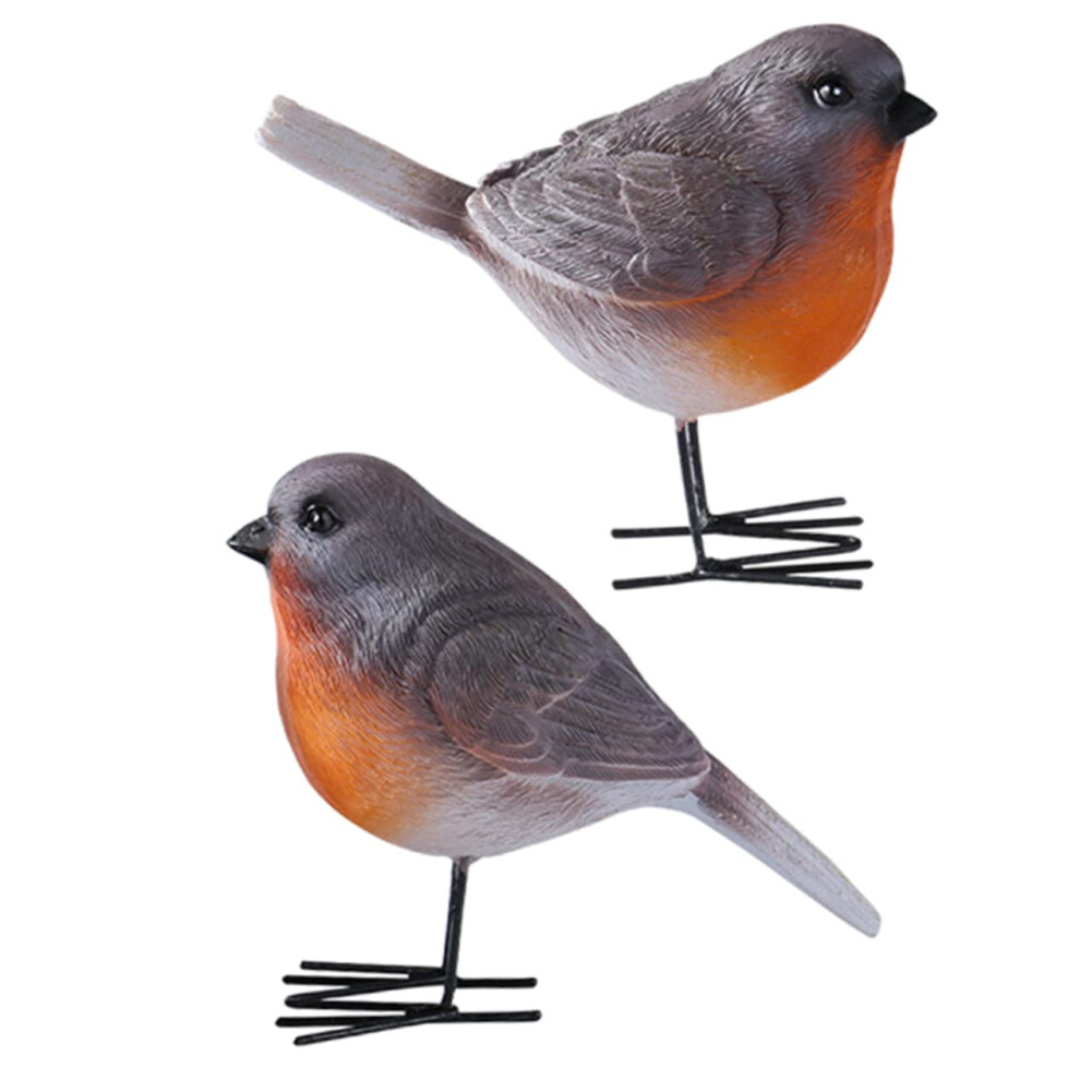 Realistic Bird Figurines - 2 Pack Small Bird Ornaments for Home Decor - Desktop Decorative Birds Collection-image-OPC-PJWD5NX-NEW