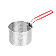 Stainless Steel Frying Basket 14 cm Cooking Strainer for French Fries Onion Rings Chicken Wings Kitchen Tool