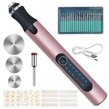 Engraving Pen Electric, Portable Wireless USB Rechargeable Tools for Jewelry Metal Glass Wood Plastic Rose Gold