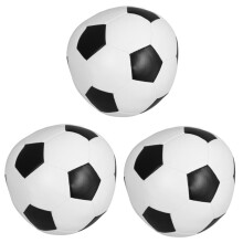 Soft Soccer Ball for Kids, 15CM PU Material, Bouncing Football Toy, Set of 3 White Kid-Friendly Sports Balls