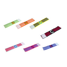 7Pcs Adjustable Elastic Sports Captain Armband Set for Soccer Players - Youth and Adult Size, Durable Fabric, Multi-Color Options
