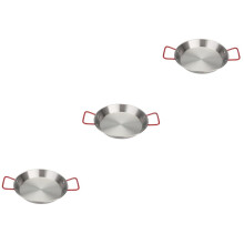 Küchenwaren Paella Pan for Induction Cooking, Stainless Steel Round Baking Mould with Lid, Frying Pan and Wok Combo