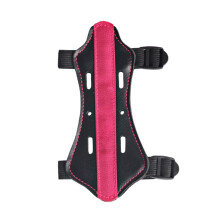 Archery Arm Guard Adjustable Forearm and Wrist Protection for Youth, Red, Durable Material, Comfortable Fit