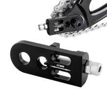 Bike Chain Tensioner Adjustable for Mountain Bikes and Folding Bikes, Durable Chain Guide Tool, Black Replacement Accessory
