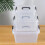 Storage Boxes with Lids and Handle, Clear Plastic Stackable Nesting Containers, 3-Pack 6L 10L 18L for Home Dorm Office 4