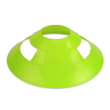 Soccer Disc Agility Training Cones Set for Football Drills, Green Plastic Markers for Field Space Regulation
