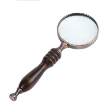 Educational Hobbies Magnifying Glass Metal Vintage Retro Luxury 3x Magnification 4-Inch Lens for Collectors and Enthusiasts
