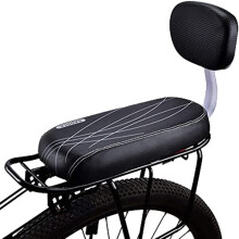 Bicycle Rear Seat for Children, Comfortable Child Seat with Backrest, Safety Cushion for Bicycles, Black