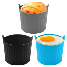 3pcs Silicone Ramekins for Air Fryer Non-Stick Reusable Egg Poaching Cups Heat-Resistant Kitchen Tools