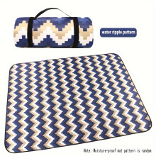 (200cm*150cm, Wavy Pattern) Thick, Tear-Resistant All-Season Versatile Camping Mat | Portable, Machine Washable & Foldable For Outdoor Adventures, Hiking, And Festivals