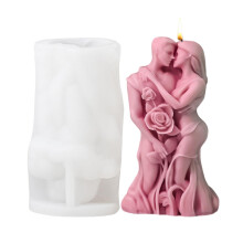 Candle Mould Silicone Mould, 3D Hugging Body Candle Mould for Soap Making, Flexible Silicone Casting Moulds