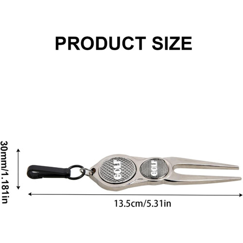 Golf Green Metal Divot Repair Tool with Marking Function, Durable Design for Golf Course Use, Compact Size 1