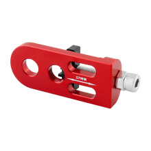 Aluminum Alloy Bike Chain Tensioner, Chain Guide for Mountain Bikes and Folding Bikes, Red, Spare Part
