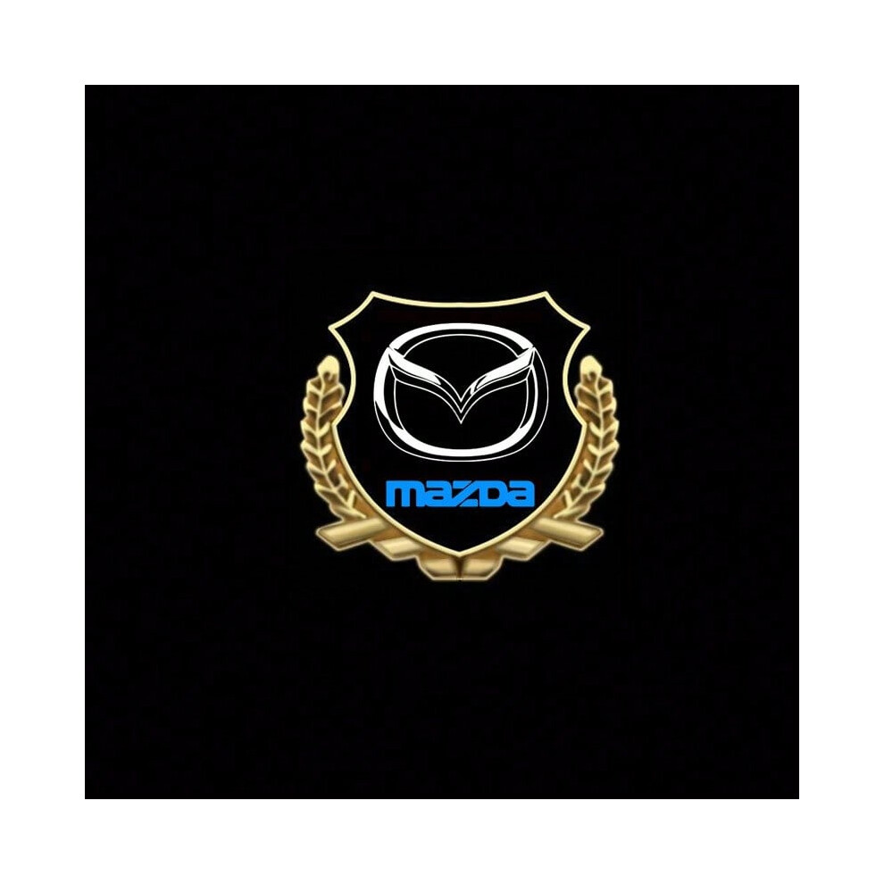 (White label with blue text on wheat ears) Suitable for Mazda welcome light Ruiyi Atenza Mazda 6/8/CX9/RX8 door projection light-image-OPC-PJWDR2K-NEW