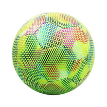 Holographic Soccer Ball LED Reflected Fluorescent Gift for Adults Size 5 Lightweight Durable Material