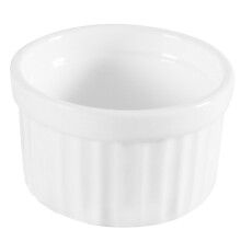 Pudding Bowl Crème Brûlée Ramekins Set of 6 Porcelain Baking Dishes Oven Safe White Ceramic Kitchen Bowls